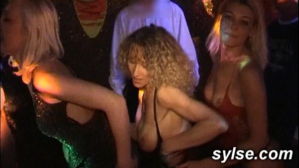 MILF and teen: dildo in car and gangbang orgy in club