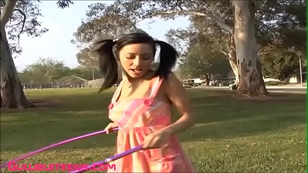 Gullibleteens.com teen hoola hoop outdoor gets fucked and face splattered