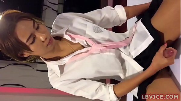 Ladyboy Pai Strokes Her Dick