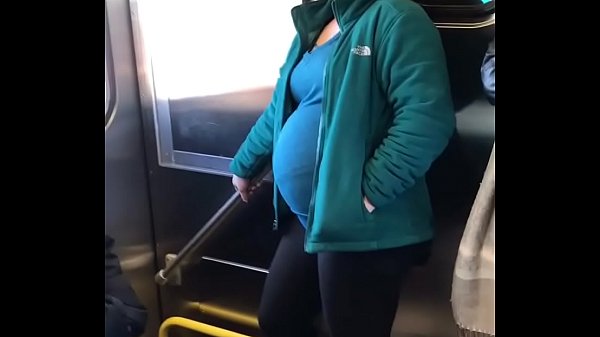 Candid Preggo on Train