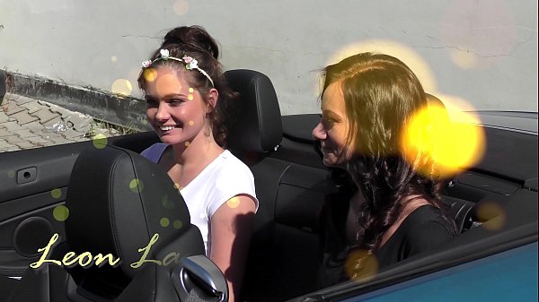 Skinny, Sexy Cheerleader, Transparent Dress, No Panties and Sexy White Panties, Leon&acute_s Lola and Denisa Outdoors &amp_ Inside Photo Shoot Day with Leon Lambert