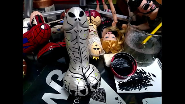 It'_s time to finish painting the little Grey alien - Dildo art business