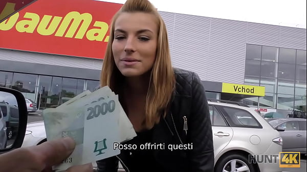 CAZA4K. Por dinero una ninfa deslumbrante tiene sexo al aire libre con un rico desconocido