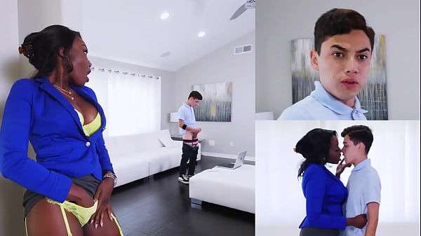 BANGBROS - La matrigna nera Osa Lovely cattura Juan El Caballo Loco che masturba il suo Willy bianco