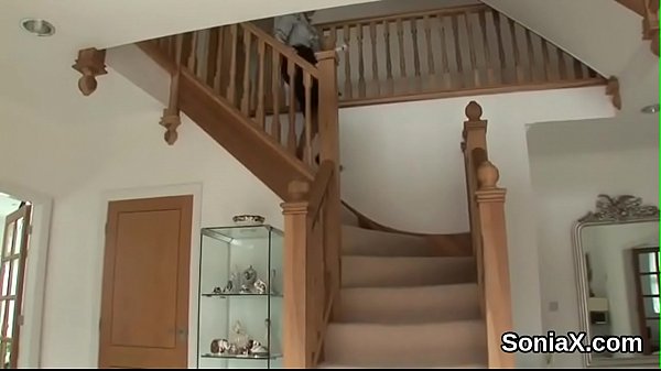 Adulterous british mature lady sonia unveils her enormous boobies