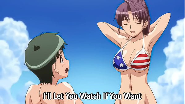 Hentai &ndash_ Older Stepsister Goes Topless at the Beach! [Uncensored] [Subtitled]