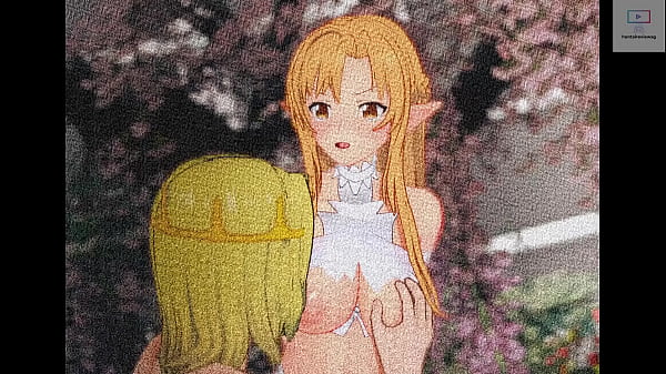 Sao Ntr Online 2: Asuna discovers me in the slums having sex with a blonde but it wasn't me..... part 7 Eng