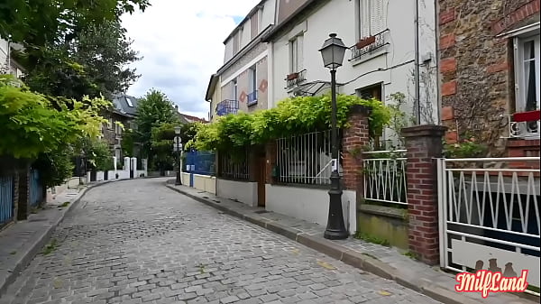 Emmy and her huge tits get pounded by two cocks