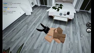 Horny femboy getting used like a fucktoy on Roblox Condo