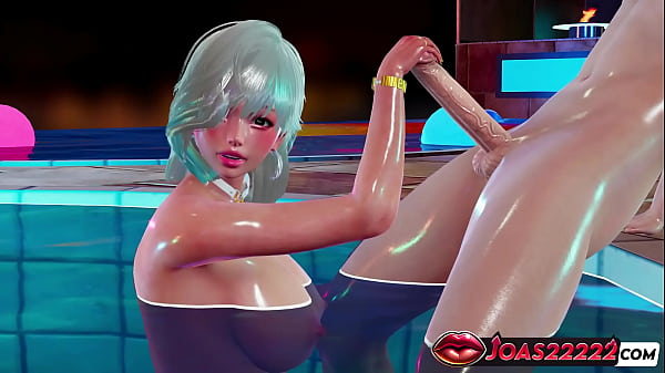 Kurvige Asakura im Bikini 3D Hentai – On-Top-Tittenjob für einen großen Schwanz mit Stöhnen, schlampiger Blowjob-Service ohne Hände und intensiver Handjob im Wasser, der zu massivem Cumshot führt, Regel34