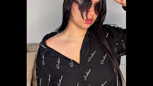 Beautiful college girl seduces you, pearls of her lingerie stuffed into her fat pussy