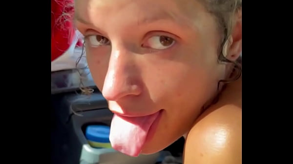 Compilation video of a real hooker letting a guy cum in her mouth - each time she sucks off every drop