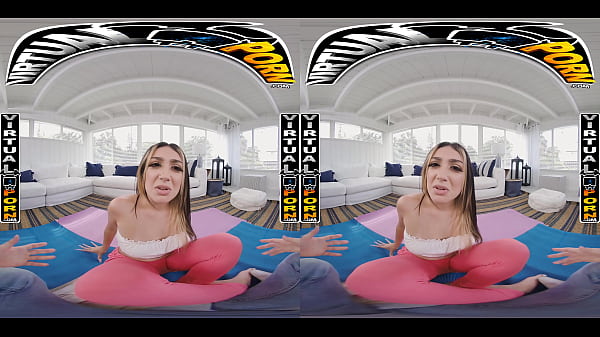 VIRTUAL PORN - While Peter Helps His Stepsis Violet Gems Do Yoga, He Rips Her Pants Open To Find Her Ass Staring At Him