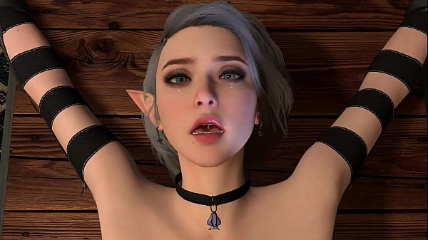 Yêu tinh tóc vàng nóng bỏng với bộ ngực to có sự tôn sùng trói buộc