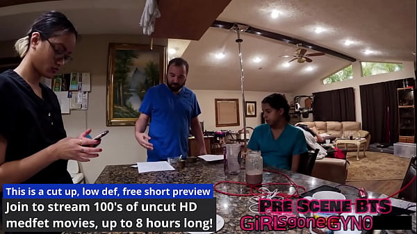 Nurse Channy Crossfire Strip Searches Nurse Aria Nicole, Aria'_s Guilty Until Proven Innocent At GirlsGoneGyno Reup