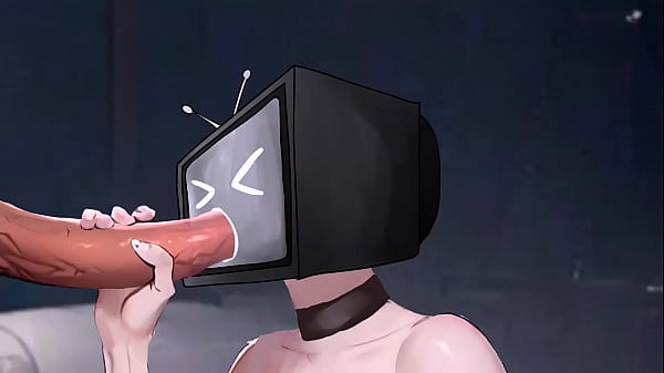femme de télévision suce la bite d'un caméraman (skibidi toilet porn hentai) - boucle
