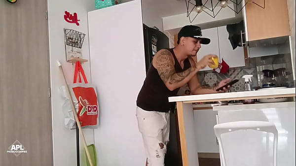 Fucking my husband's stepbrother while the cuckold is in the room