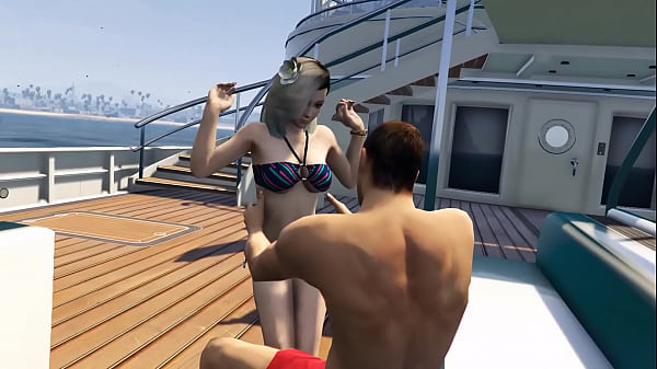 GTA 5 - Cutie Bikini Babe es follada en un yate