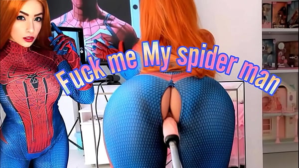 Mary Jane cosplay pelirroja sexy culona MAMADA Y FOLLADA CON LA MÁQUINA SEXUAL