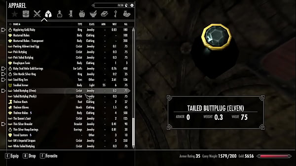 Skyrim Adut Piercings y modificaciones de juguetes