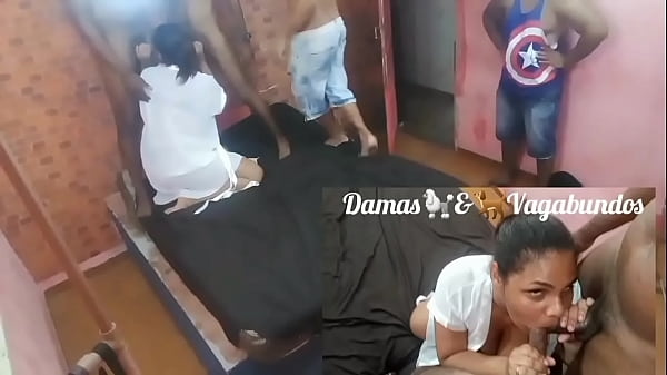 Gangbang for the ultra slutty Latina bbw with three men - Leo ogre: