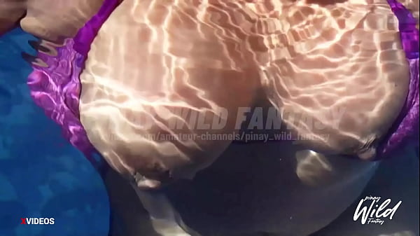 Busty Pinay shows off her big Breasts while in the Pool