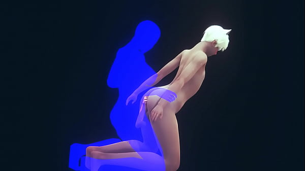 Yaoi Femboy - Sexy Neko femboy sexo duro completo - Sissy crossdress Japonês Asiático Manga Anime Filme Jogo Pornô Gay