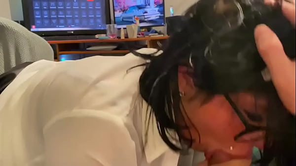 shoving a dick in the teacher'_s mouth at her house by whore