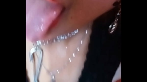 Dog gives blowjob and gets all drooling and ends up vomiting on the dick *part 2