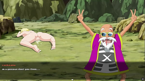 Super Slut Z Tournament 2 [Dragon Ball Hentai-Spielparodie] Folge 3 Android 18 spritzt, während der alte Perverse ihren Arsch fickt